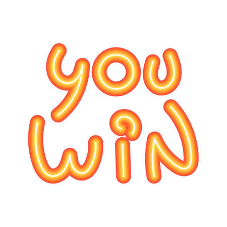 You win, congratulation.のイラスト素材