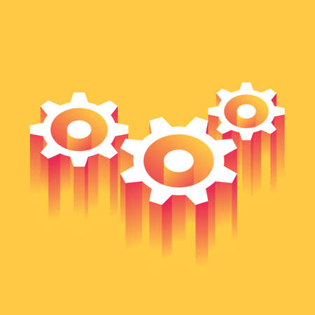 Gears teamworks conceptのイラスト素材