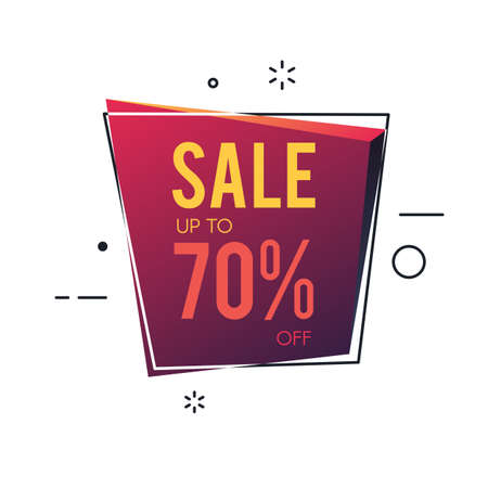 Sale banner, discount up to 70のイラスト素材