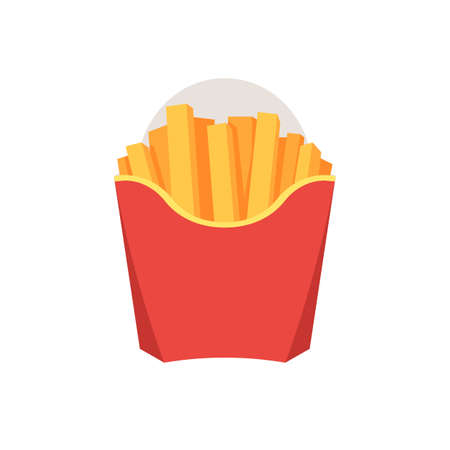 French fries in red fry box