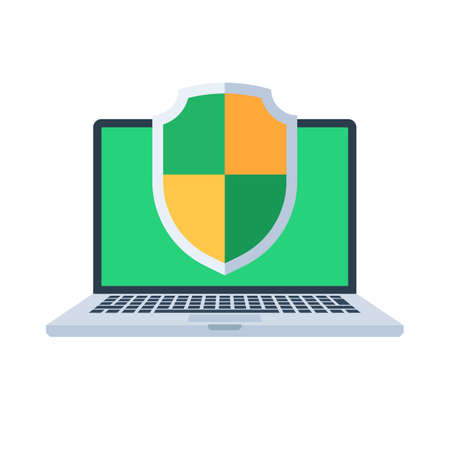 Laptop protection iconのイラスト素材