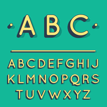 Modern colourful alphabet vector illustration.のイラスト素材