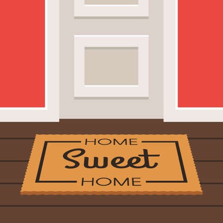 Home sweet home design doormat.のイラスト素材