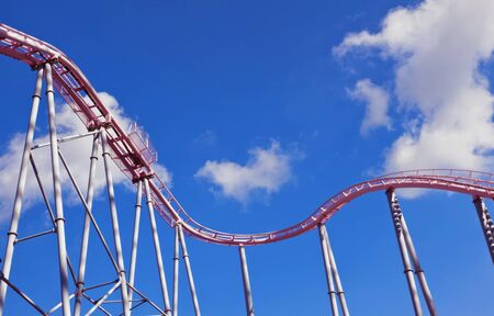 Roller Coaster Track at Minato Mira Yokohama - Japanの写真素材