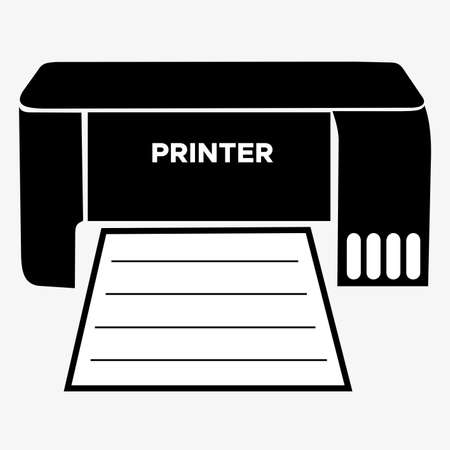 Simple Printer Icon Vector Designのイラスト素材