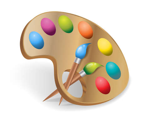 painter palette colors のイラスト素材