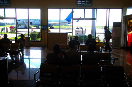 waiting room of the Sepinggan airport, Balikpapan, Kalimantan Timur, Indonesiaのeditorial素材