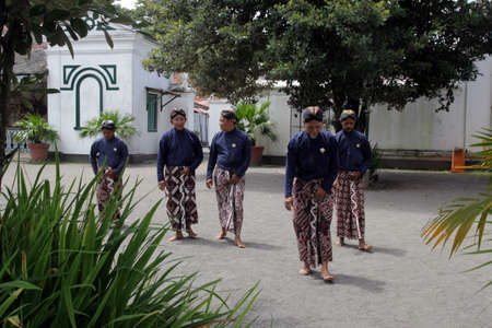 The Sultan servants at the Yogyakarta Sultan Palaceのeditorial素材