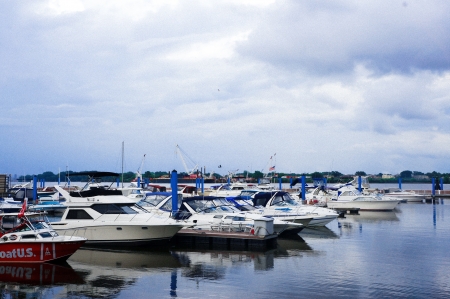 boats at harbourのeditorial素材