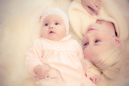 mother and daughterの写真素材