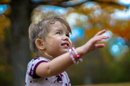 happy baby girlの写真素材