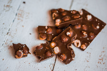 Chocolate with nutsの写真素材