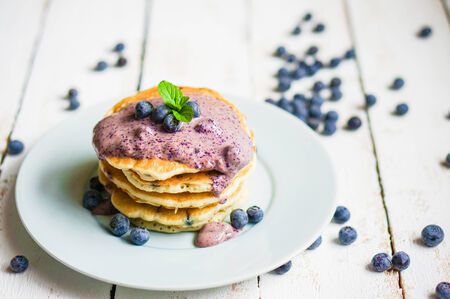 Pancakes with blueberries