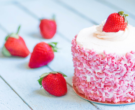 strawberry cakeの写真素材