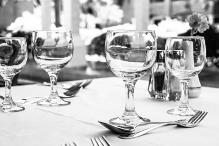 Empty glassesの写真素材