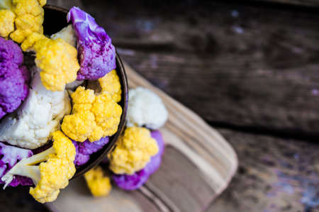 colorful cauliflowerの写真素材