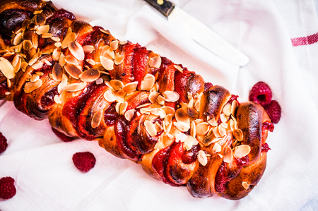 raspberry cakeの写真素材