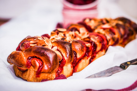 raspberry cakeの写真素材