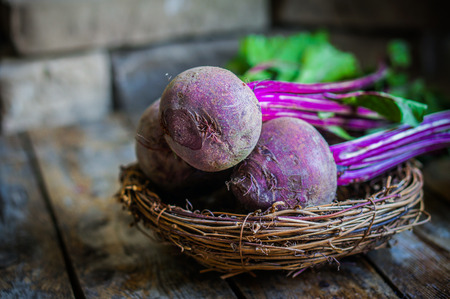 Beetroot on wooden background
