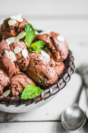 chocolate ice-creamの写真素材