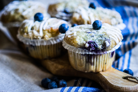 Blueberry muffinsの写真素材
