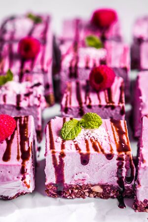Fresh raspberry cakeの写真素材