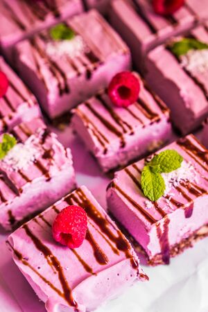 Fresh raspberry cakeの写真素材