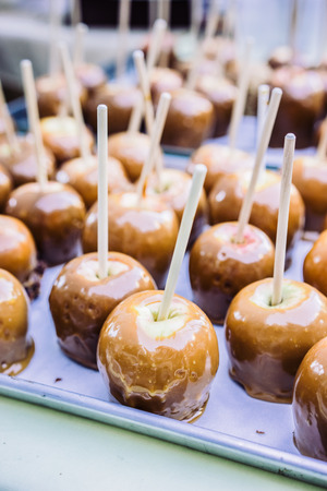 Apples in caramelの写真素材
