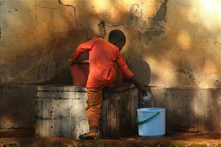 Boy in Cameroonの写真素材