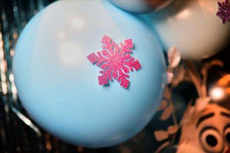 Christmas decoration for the christmas tree. Christmas ball. Close up photo.の写真素材