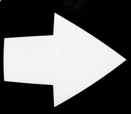 Arrow pointing right in square orientation with copy space  