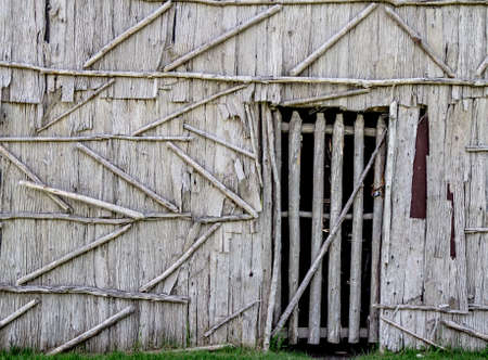 Historical Native American Longhouse の写真素材