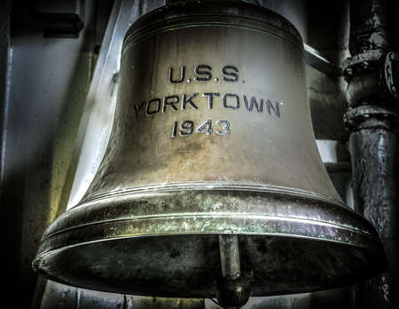 February 17, 2015. Point Pleasant, South Carolina. Engineers estimate the historic aircraft carrier will require over 40 million dollars in structural repairs.のeditorial素材