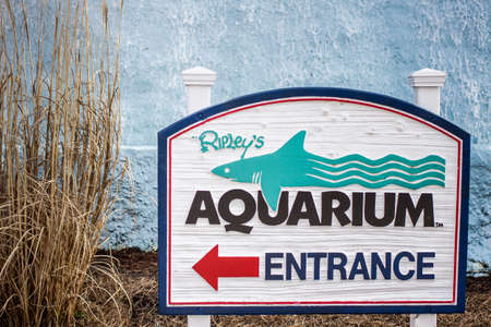 Ripley's Aquarium. Myrtle Beach, South Carolina, USA - February 9, 2015. The Ripley's Aquarium is one of the most popular tourist attractions in town and located at the Broadway At The Beach Complex.のeditorial素材