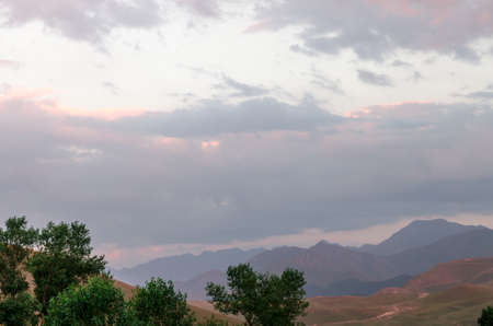 Amazing landscape of mountainsの写真素材