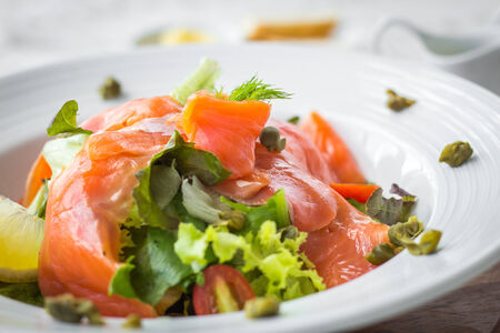 Salmon saladの写真素材