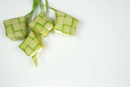 Ketupat or rice dumpling a famous main course during the festive season.Ketupat's, a rice casing...