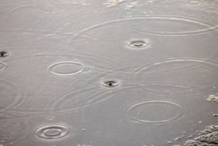 Raindrops on The Asphaltの写真素材