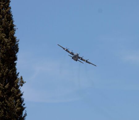 Airplane in the skyの写真素材