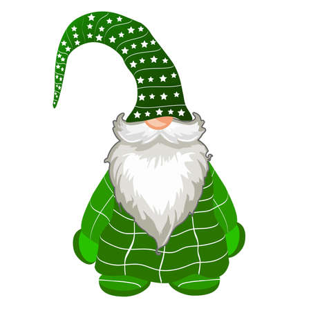 Santa claus Art work in greenのイラスト素材