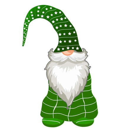 Santa Claus Art work in green colorの写真素材