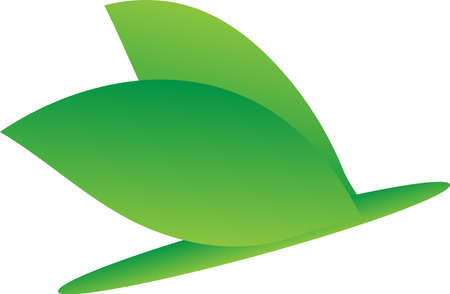 Butterfly Art work in greenのイラスト素材