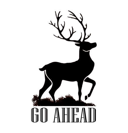 Deer art work illusstrationの写真素材