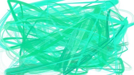 painted turquoise, medium spring green and light cyan color chaos strokes. can be used as wallpaper, poster or background for social media illustration.の写真素材