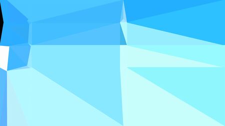 dodger blue, pale turquoise and medium turquoise color geometric triangle background. simple illustration trendy abstract for poster design, cards, wallpaper or texture.の写真素材