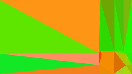 modern contemporary art with dark orange, neon green and dark green colors. simple geometric background for poster, cards, wallpaper or texture.の写真素材