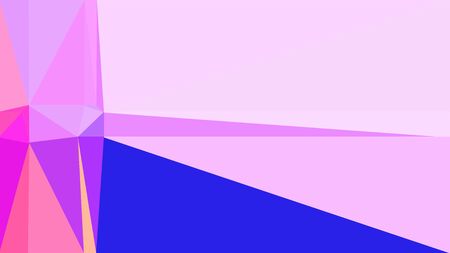 medium blue, pastel pink and medium orchid color background with triangles. triangles style of different size and shape. simple geometric background for poster, cards, wallpaper or texture.の写真素材