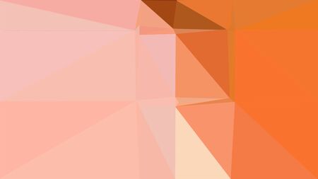 abstract geometric background with tomato, baby pink and sandy brown colors. geometric triangle style composition for poster, cards, wallpaper or texture.の写真素材