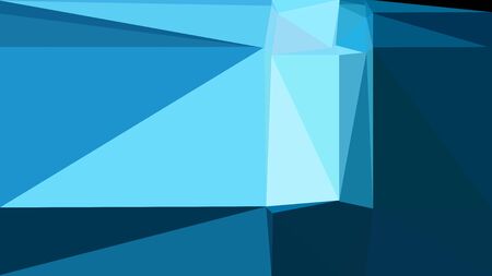 geometric triangle abstract background with very dark blue, steel blue and light sky blue colors for poster, cards, wallpaper or backdrop texture.の写真素材