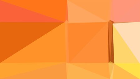 minimalistic triangle geometric background with coral, coffee and wheat colors for poster, cards, wallpaper or background texture.の写真素材